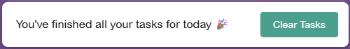 När du har slutfört alla uppgifter väljer du "Clear Tasks" för att avsluta sessionen.